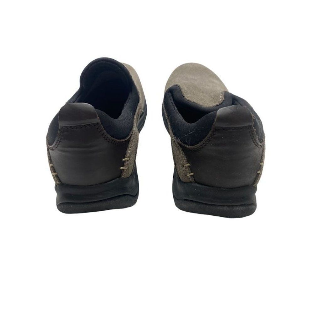 Womens LANDS END Suede Gray Brown Black All Weather Slip On Moc Shoes Sz 7 7B - Picture 4 of 8